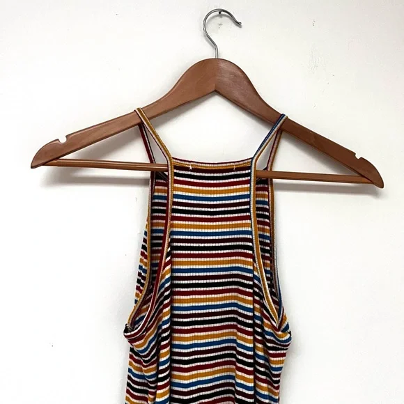 Papaya Women’s Colorful Striped Halter Dress Size Large - Picture 5 of 6